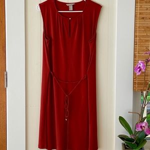 H&M burnt red cinch waist dress
